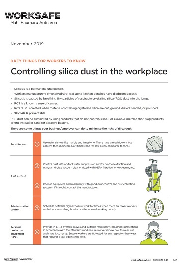 8 key things for workers to know controlling silica dust in the workplace