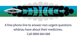 Logo with link to Māori Pharmacists website