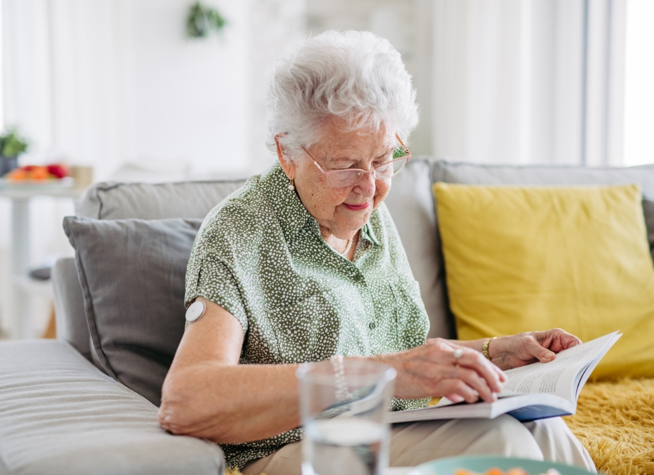Older woman with CGM