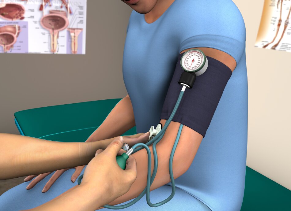 Blood pressure test computer graphic