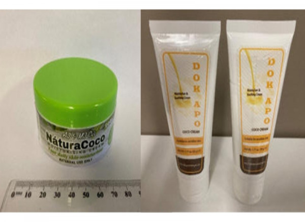Recalled moisturisers NaturaCoco and Dok Apo