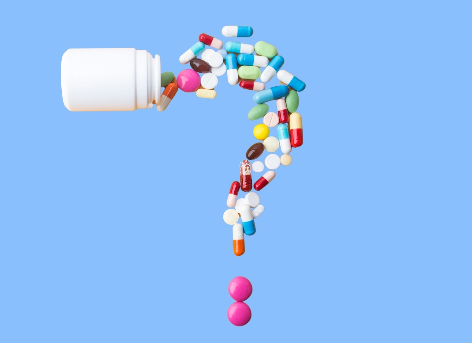 Medicines in question mark shape