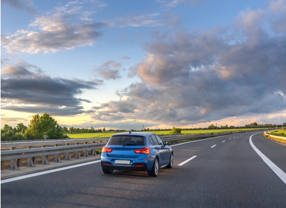 Car on highway 