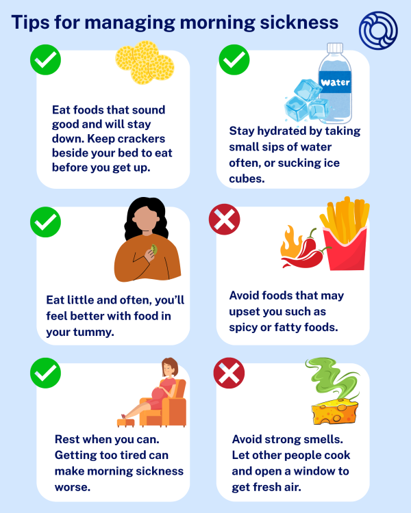 Tips for managing morning sickness