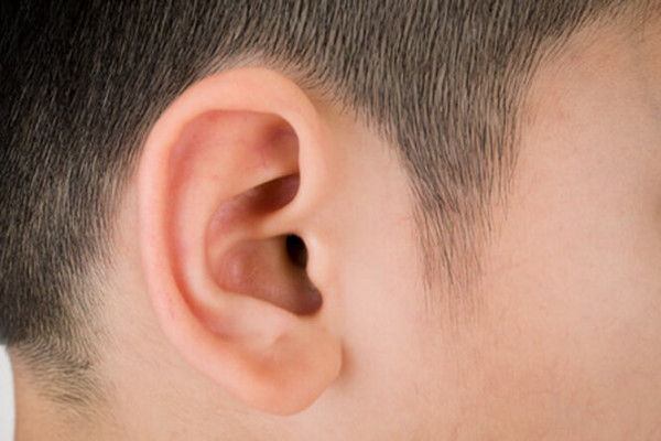Close up of a boy's ear