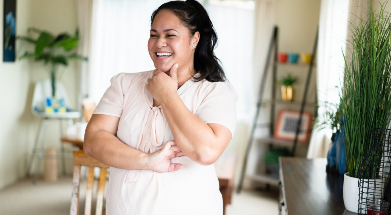 Smiling wahine