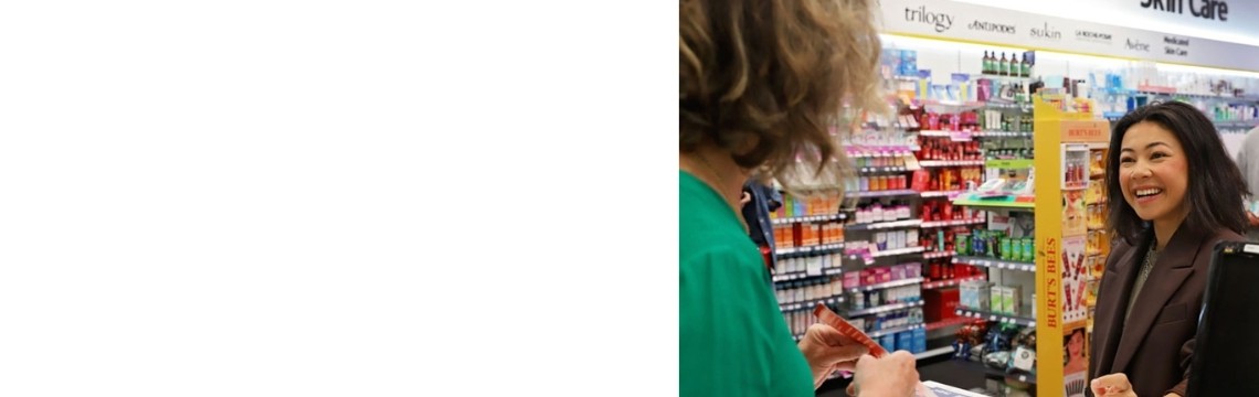 Woman talks to pharmacist slider