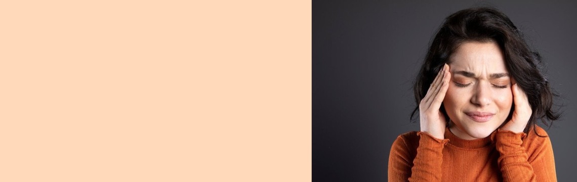 Woman with tension headache slider