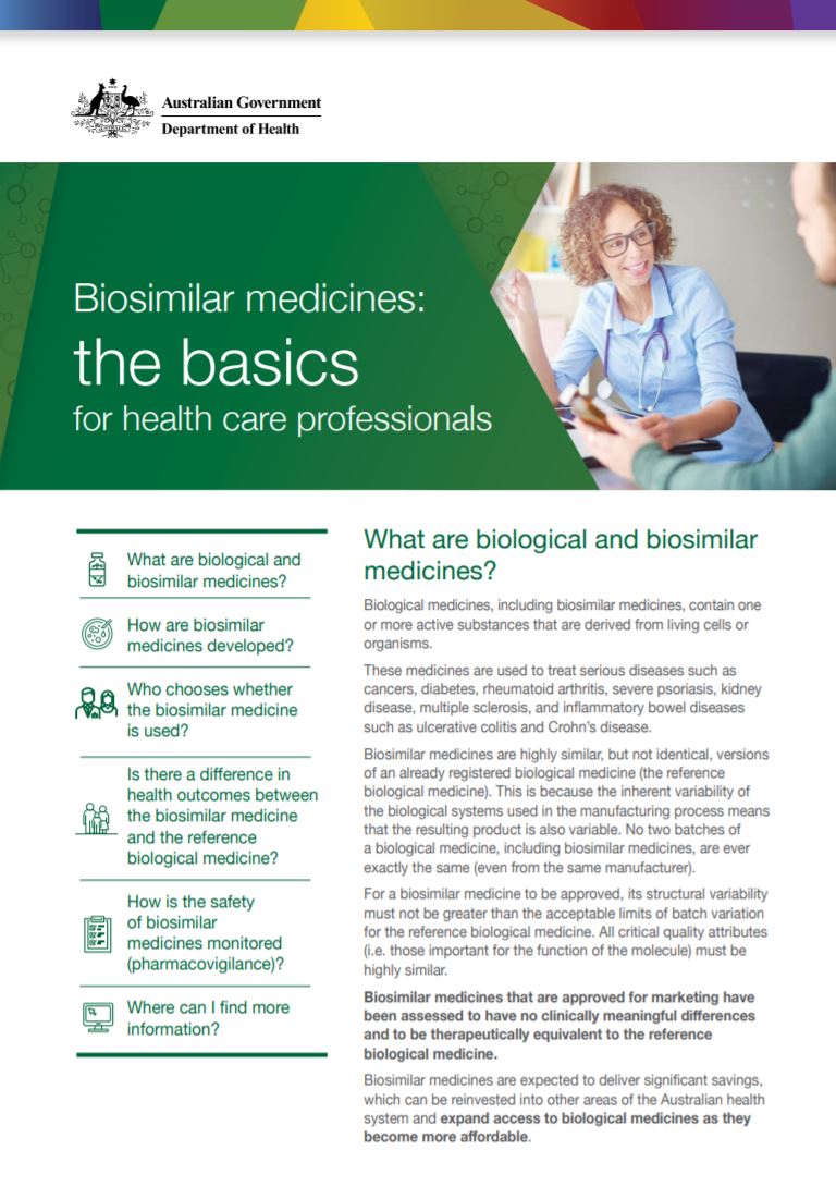 biosimilar medicines the basics for healthcare professionals