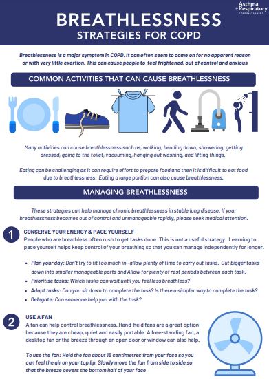 breathlessness strategies for copd