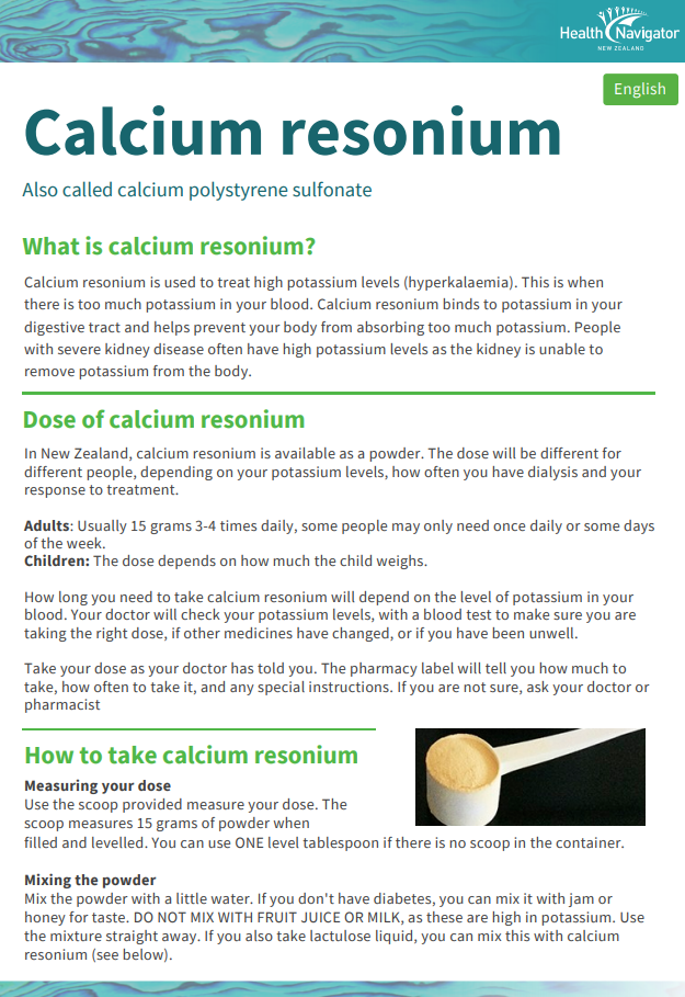 calcium resonium