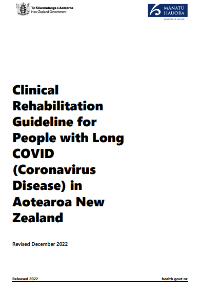 clinical rehabilitation guideline for people with long covid brochure manatu hauora