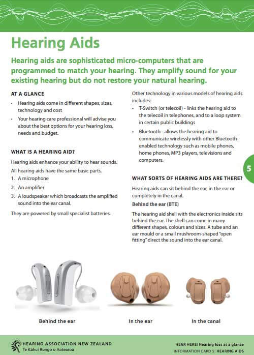 hearing aids hearing association nz