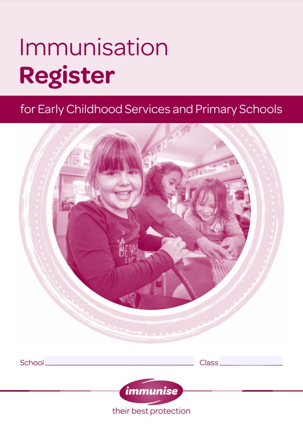 immunisation register for early childhood services and primary schools