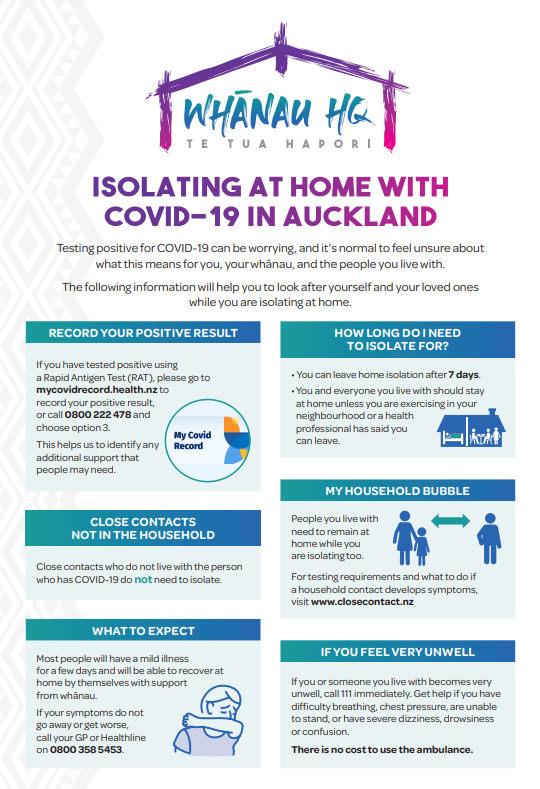 isolating at home with covid19 auckland