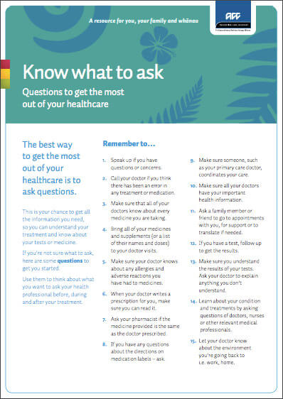 know what to ask get the most out of your healthcare acc nz