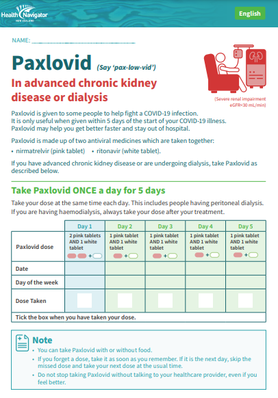 paxlovid in advanced chronic kidney disease or dialysis brochure hn