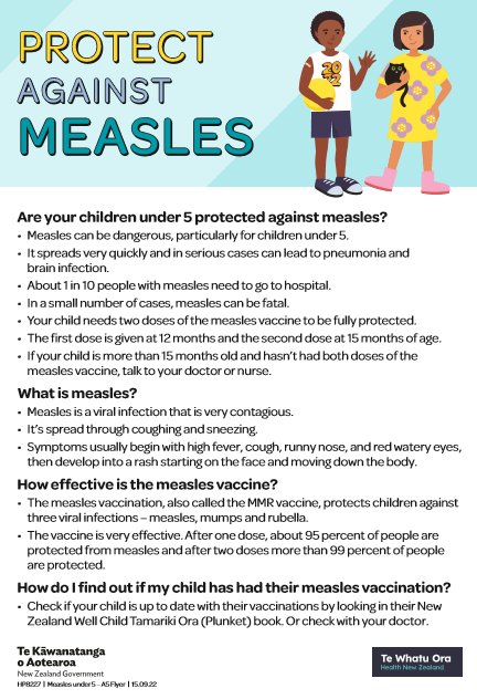 protect against measles under 5 te whatu ora nz