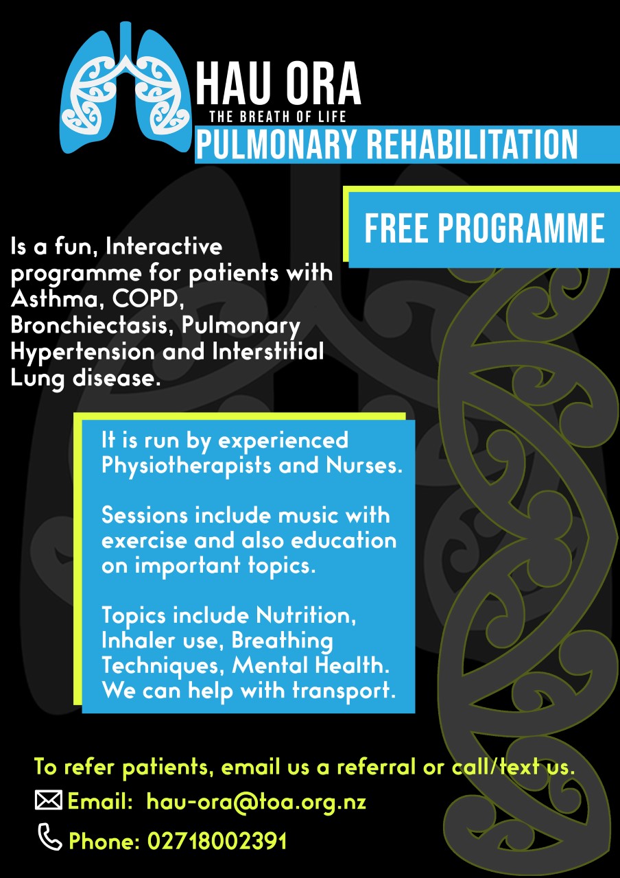 pulmonary rehabilitation free programme hau ora