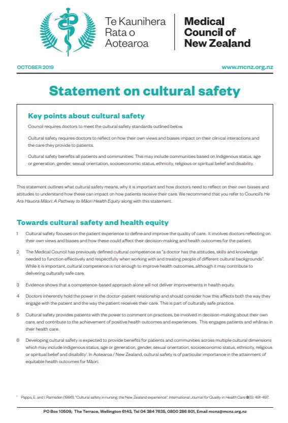 statement on cultural safety