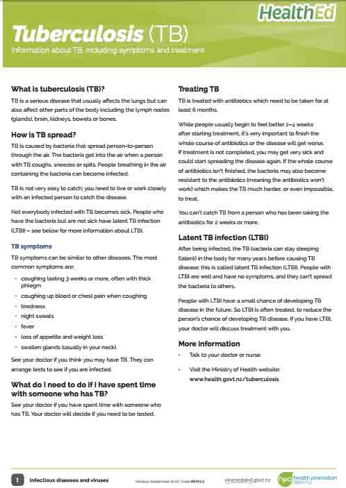 tuberculosis factsheet