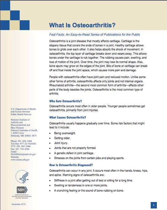 what is osteoarthritis nih