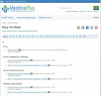 Medline Plus Easy to read topics
