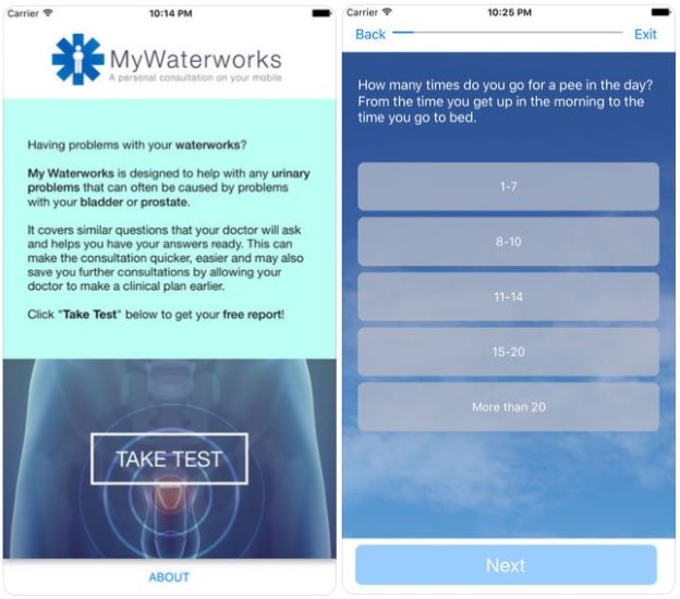 My Waterworks app screenshots
