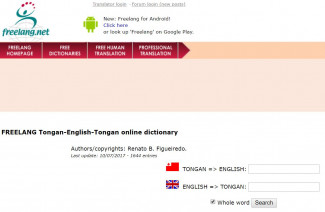Tongan dictionary